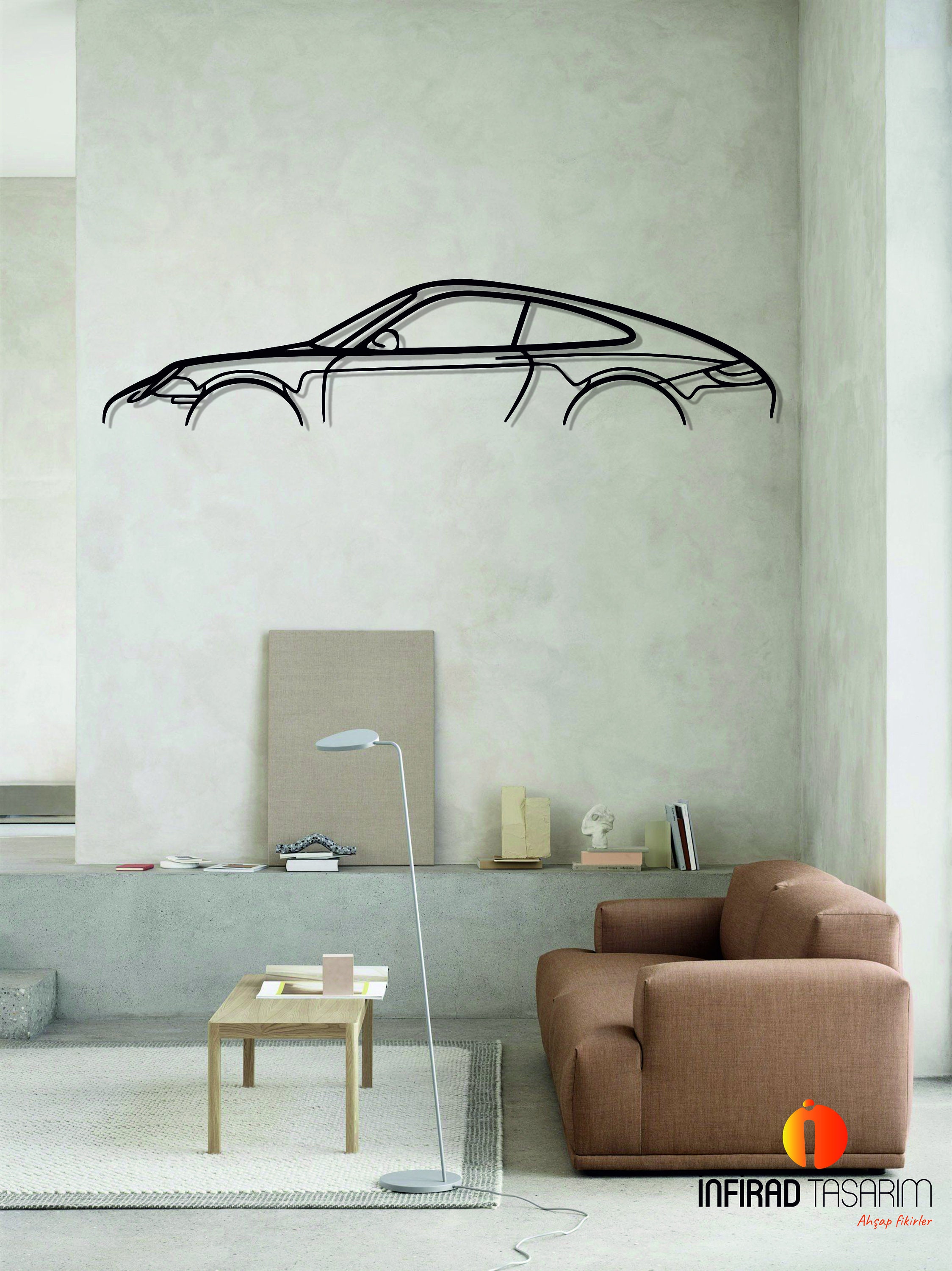 Metal Car Silhouette Metal Wall Art Etsy