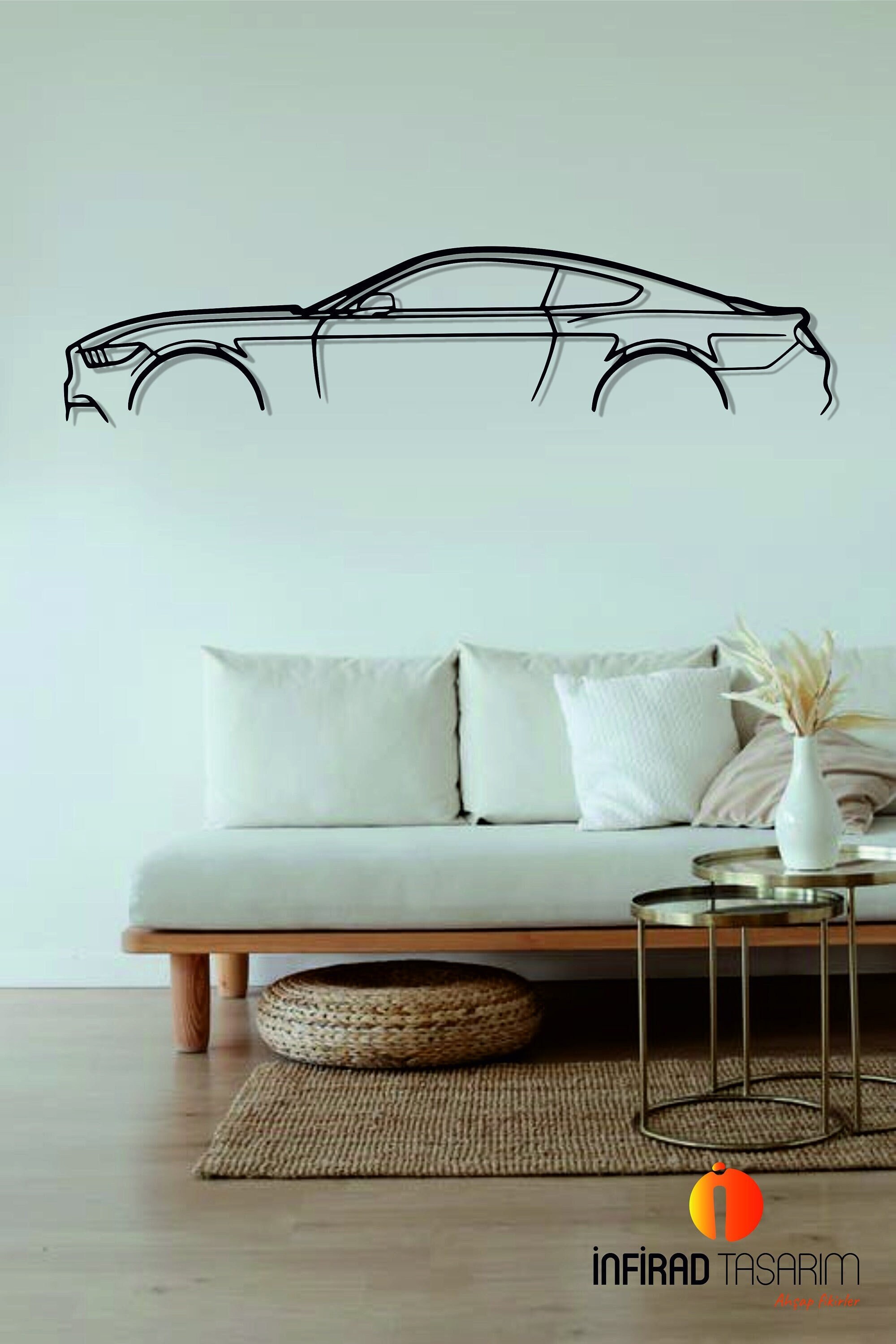 Mustang GT S550 Silhouette Metal Wall Art Etsy