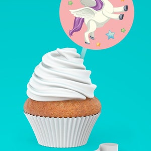 Printable Unicorn Cupcake Toppers - 9 Unique Designs - Etsy