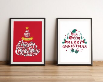 Printable Table Signs for your Christmas Party, Instant Download, Merry Christmas table sign, Party Digital Decoration