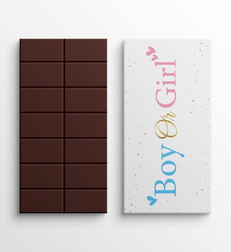 Printable Chocolate Labels for Gender Reveal Party, Boy or Girl Hershey