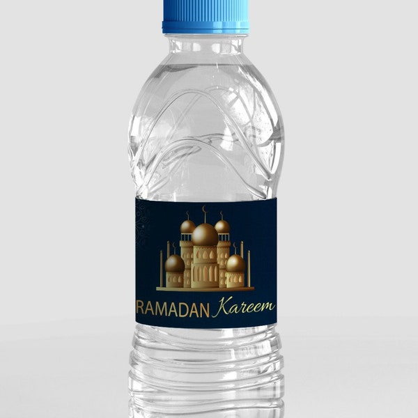Water bottle labels for Ramadan, DIY Instant Download, Iftar decorations, Printable water bottle labels