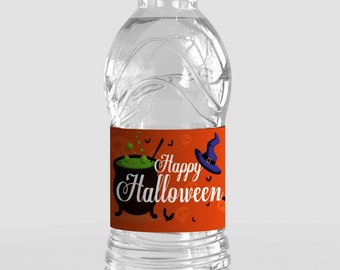 Water bottle labels for Halloween Party, DIY Instant Download, Happy Halloween Decoration, Printable Halloween water bottle labels