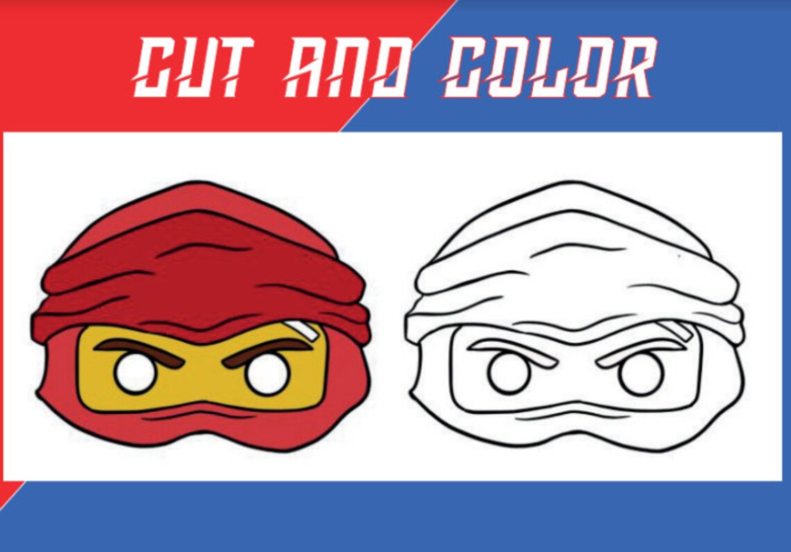 Printable Ninja Coloring Pages for Boy's Birthday Party , DIY Instant Download, Printable ...