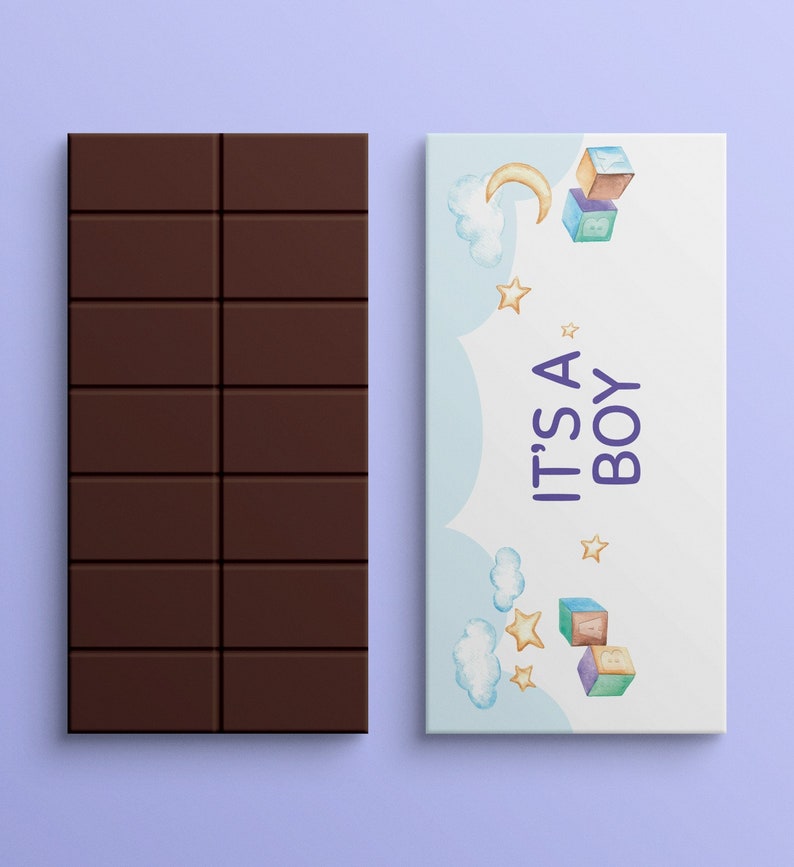Printable Chocolate Labels for Boy Baby Shower Party It's - Etsy
