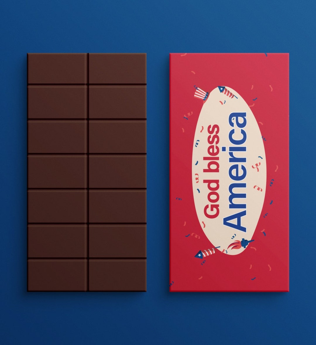 Printable Chocolate Bar Labels for Independence Day Party, July 4th
