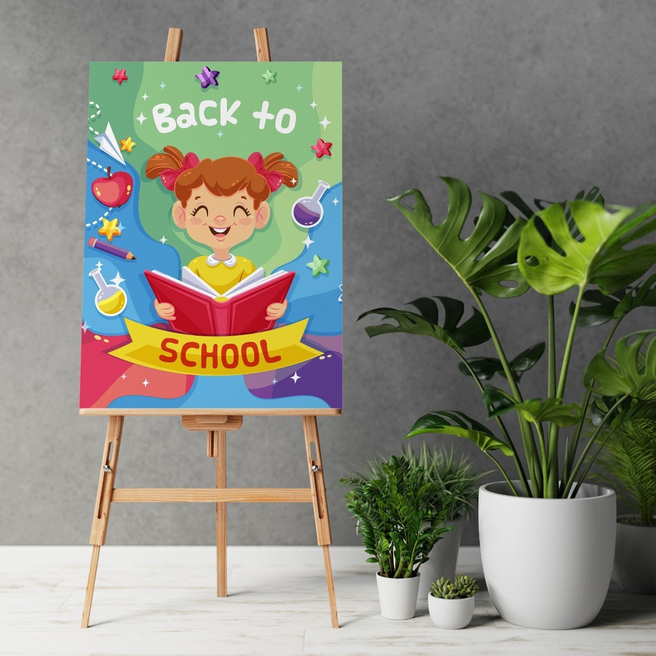 Printable Welcome Sign Big Size for Back to School Day, DIY Instant ...