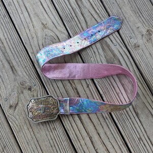 Cosmic Cowgirl Metallic Reversible Leather Belt