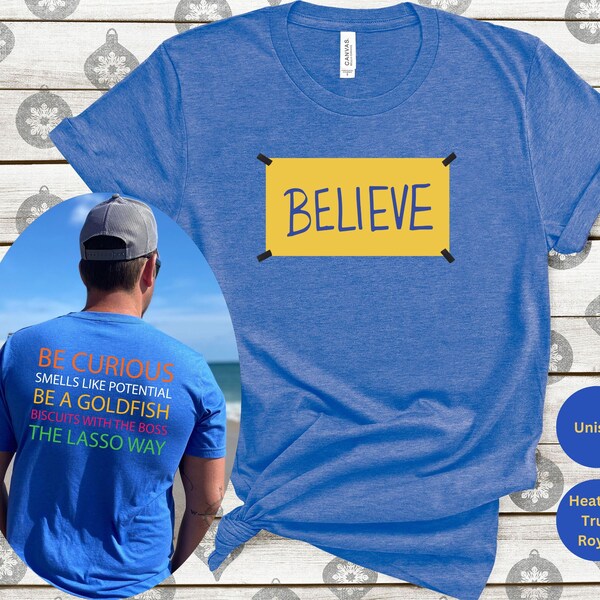 Believe Be A Goldfish Shirt - Motivational Sport T-shirt Ted Shirt Team Tee with Backprint