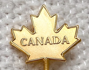 Vintage Canada Enamel Pin | Antique Canada Maple Leaf Lapel Pin from 1970s | Vintage Canada Maple Leaf Badges | Canadian Maple Leaf pin