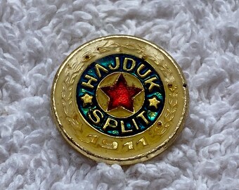 Vintage Hajduk Splint aus den 1970er Jahren | Antike Hajduk Split Fußballverein Anstecknadel | Vintage Hajduk Split Dalmatien Kroatien Hrvatska Geschenk
