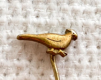 Vintage geëmailleerde kwartelspeld | Antieke kwartel reversspeld | Vintage kwartelbadge | Vintage kwartelcadeau | Cadeau voor jager | Cadeau kwarteljager