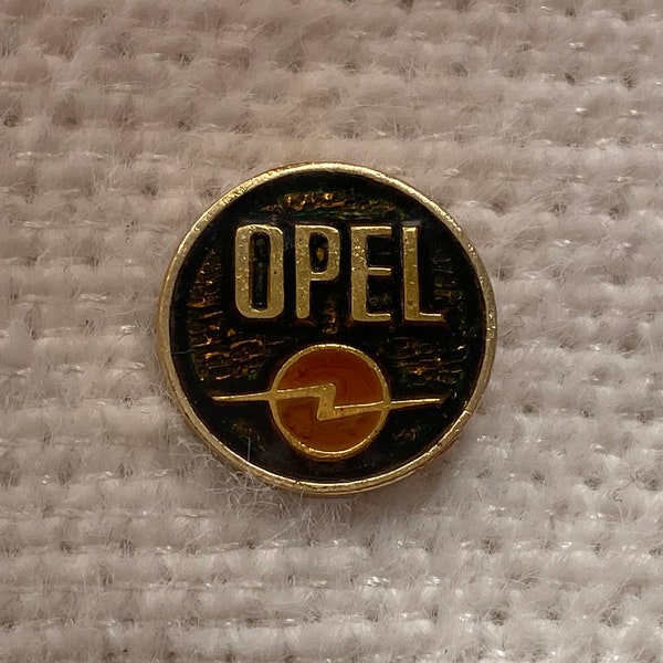 Vintage Rare Opel Cars Pin | Antique Orange Opel Automobile Lapel Pin from 1960s | Vintage Opel Cars Badge | Opel Logo Pin | Vintage Opel