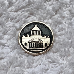 Vintage 1960s White House Enamel Pin | Antique Washington DC White House Badge | Retro Presidential Residence Gift | Retro Americana Gift
