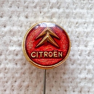 Spilla Citroën vintage / Spilla Citroen antica degli anni &#39;70 / Distintivo Citroën per automobili d&#39;epoca / Spilla con logo Citroen rossa vintage / Auto francese