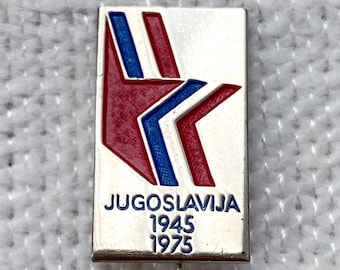 Pin de esmalte de Yugoslavia 1945-1975 antiguo / Pin de solapa de estrella roja de Yugoslavia antiguo de la década de 1970 / Insignia de Tito de Yugoslavia vintage / Pin de Yugoslavia
