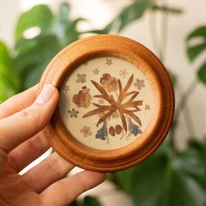 Miniature Vintage Herbarium Artwork Wall Hanging | Antique Dollhouse Framed Herbarium | Vintage Dry Flowers Botanical Artwork Wall-Hanging