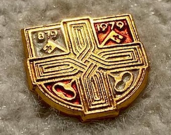 Rare Vintage 1979 Croatian Votice Cross Enamel Pin – Croatian Heritage Brooch, Old Croatian Interlace Pin, Historic Croatia Gift Hrvatska