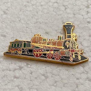 Rare European Steam Locomotive Enamel Pin Badge – Vintage 1990s SBB Train Brooch – Railwayana pin, Railroadiana Gift, Steam Locomotive Pin