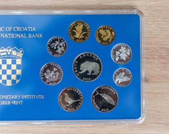Official Croatian Numismatic sets of Kuna and Lipa coins Issue 2016 | Croatia Numismatic set | Croatian Kuna | Croatia Coins | Hrvatska Gift