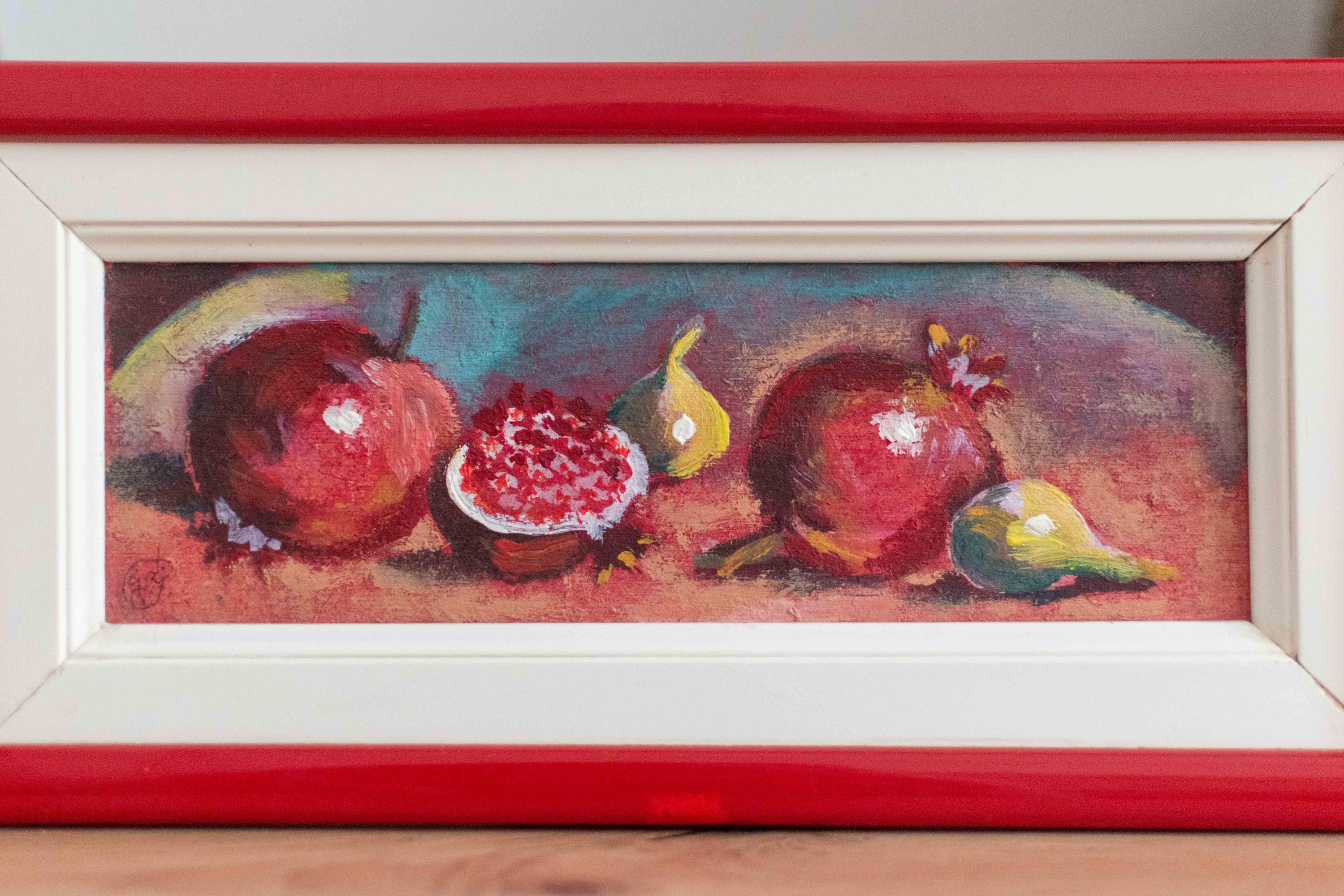 ザクロ 油彩画 09f062e3d1126515e9b473571fa6cb