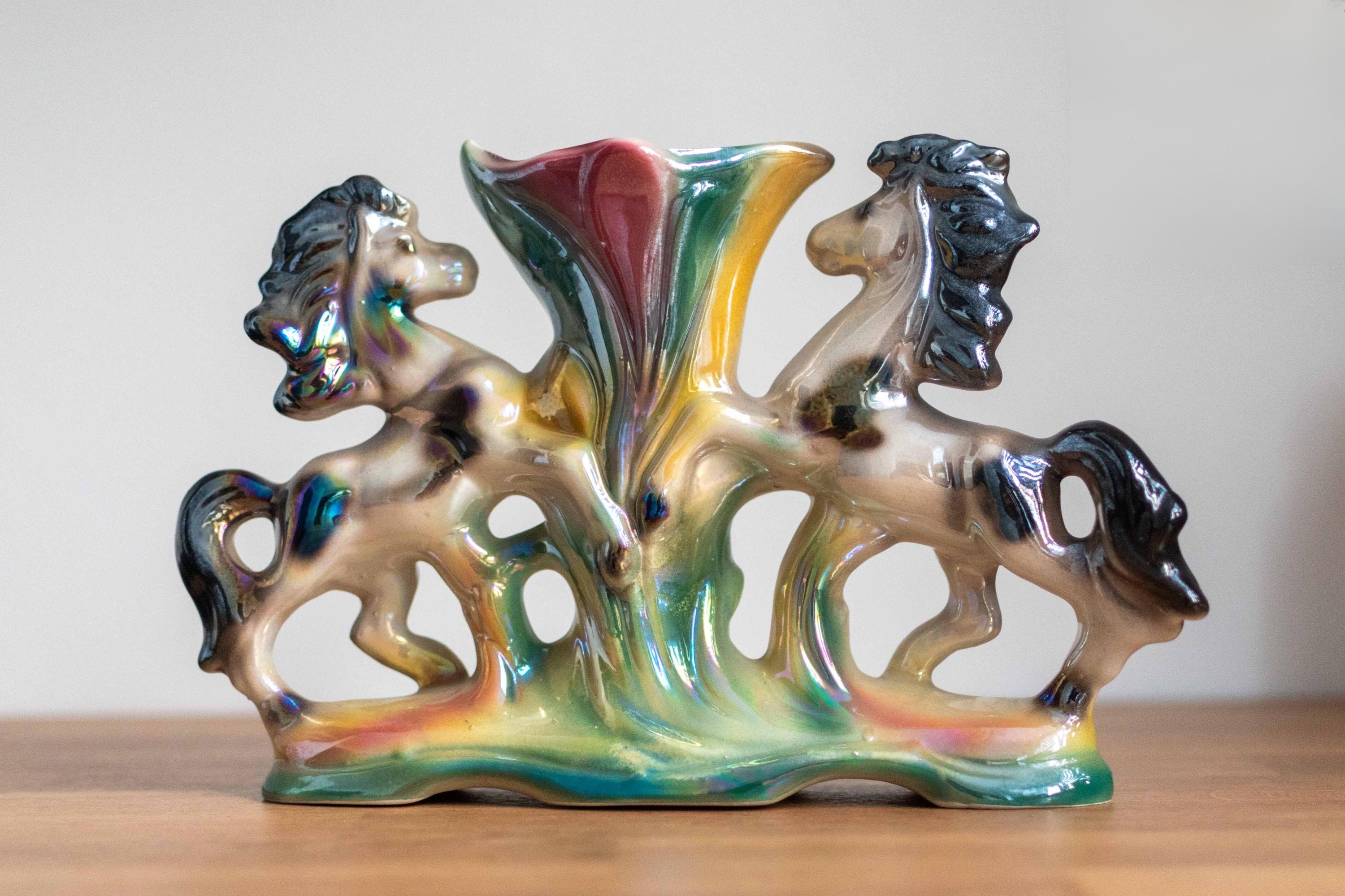 Porcelain horse vase - Etsy 日本