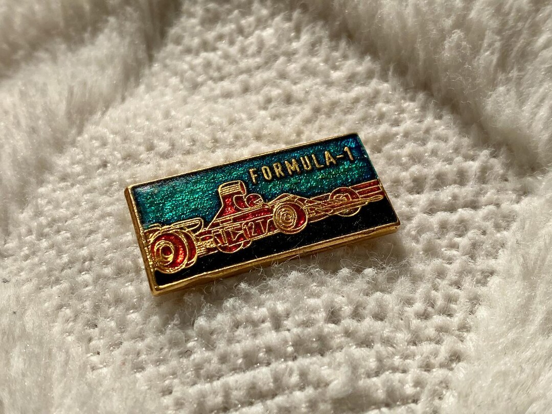 Rare 1980s Vintage Formula 1 Enamel Pin – Antique Red Formula One Car ...