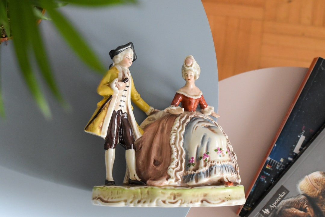 Classic Rococo Items Vintage Rococo Porcelain Figurine of Couple in the Garden by VEB ...