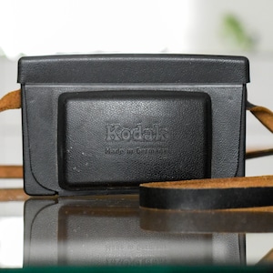 Vintage Original Kodak 67161 Camera Case | Plastic Kodak Instamatic Case with Brown Leather Strap | Antique Kodak Instamatic Camera Casing