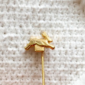 Vintage Rabbit Enamel Pin | Antique Hare Lapel Pin | Vintage Bunny Badge | Vintage Rabbit Gift | Gift for Hunter | Hunter Gift Rabbit