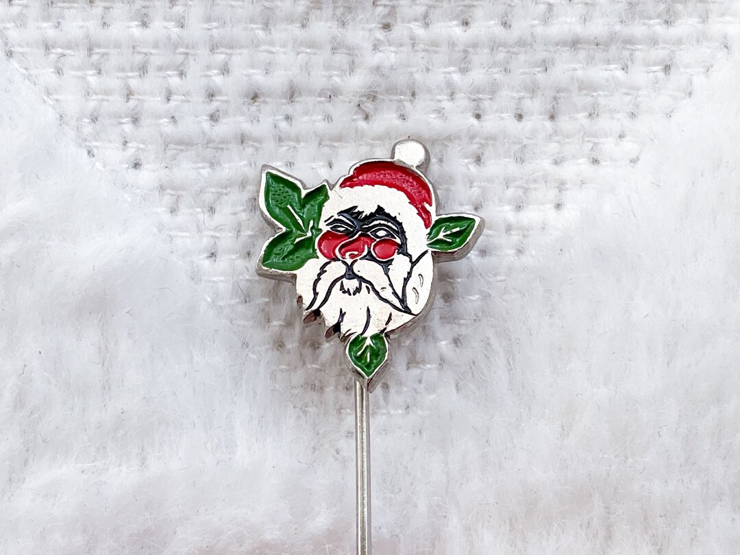Vintage Santa Claus Enamel Pin | Antique Father Christmas Lapel Pin ...
