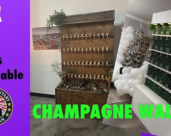 Erstellen Sie Pläne für eine Champagnerwand