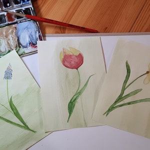 Grußkarten mit Original-Aquarellen 3er Set