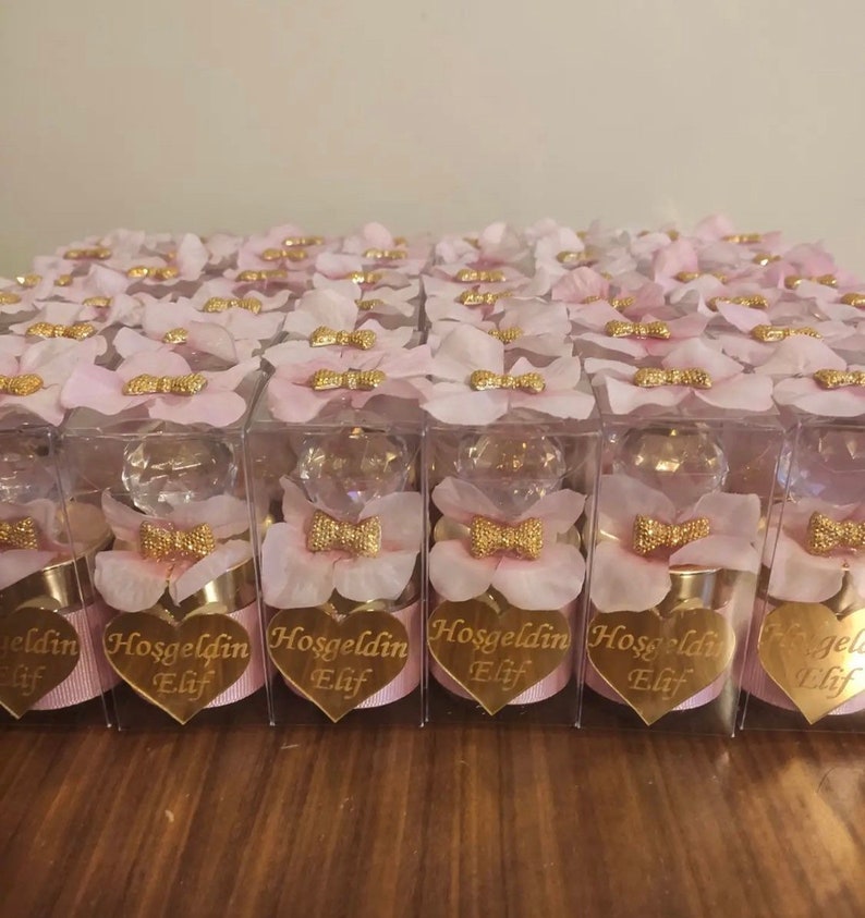 Luxury Baby Shower Glass Candle Favors Baptism Candle Favors Etsy