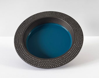 LØNBORG of Denmark Blue Cast Iron Bowl. Laurids Lonborg 1960s Mid Century Danish