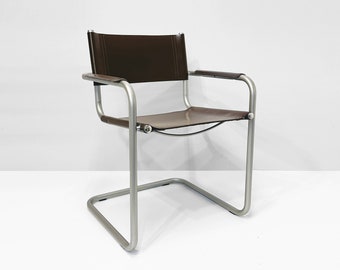 Mart Stam 1970s Brown 1-06G B34 Cantilever Chair