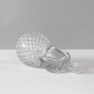 FM RONNEBY of Sweden. Silver inlay Pear-Shaped Paperweight with Controlled Bubbles. image 3