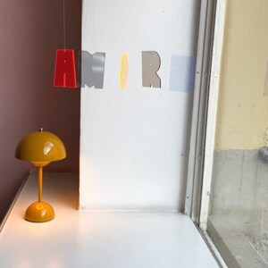 AMORE Mobile made of recycled acrylic glass, window decoration, sun catcher, light catcher, wall decoration, environmentally friendly, modern and minimalist. image 9