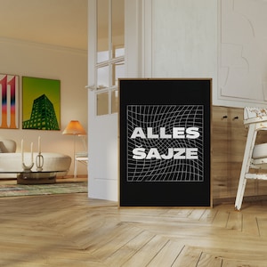 Alles-Sajze Balkan Poster, Ironic Serbia Croatia Bosnia Digital Wall Art, Balkan Dialect Poster, Ironic Balkan Quote