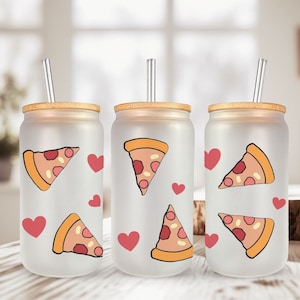 16oz Can Glass | 16oz Can Glass | Frosted | Pizza