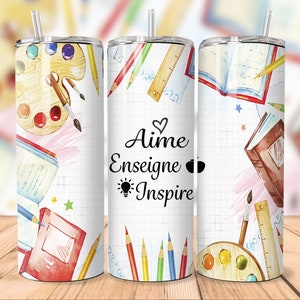 20oz Straight Tumbler | Love, Teach, Inspire