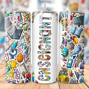 Straight Tumbler 20oz | Teacher Doodles