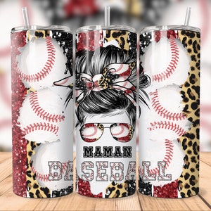 Straight Tumbler 20oz | Mom Baseball