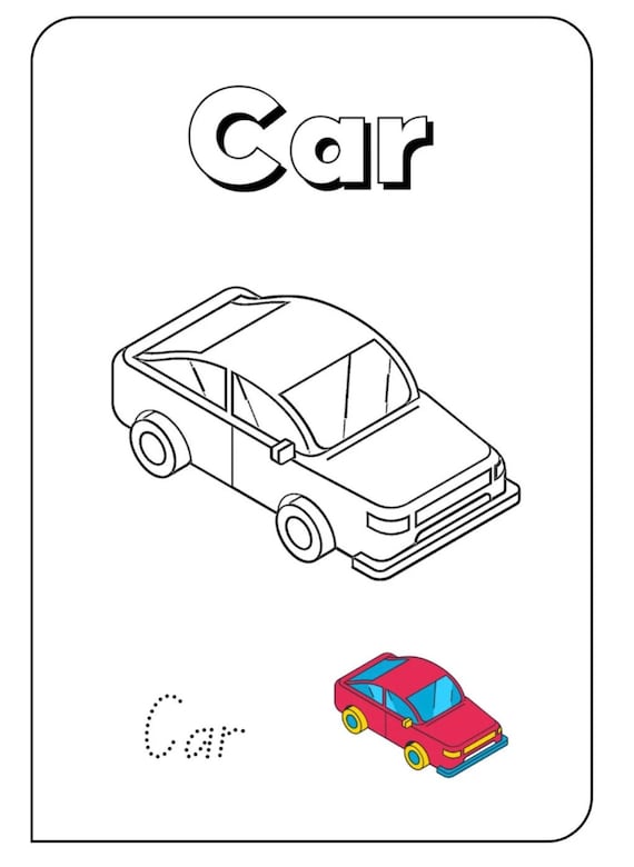 Vehicles Dot Markers:Fun Dot Markers Coloring Pages of Car, Truck, Plane,  Train.