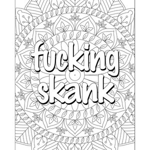 Mandala Swear Word Coloring Book for Adults Printable - Etsy