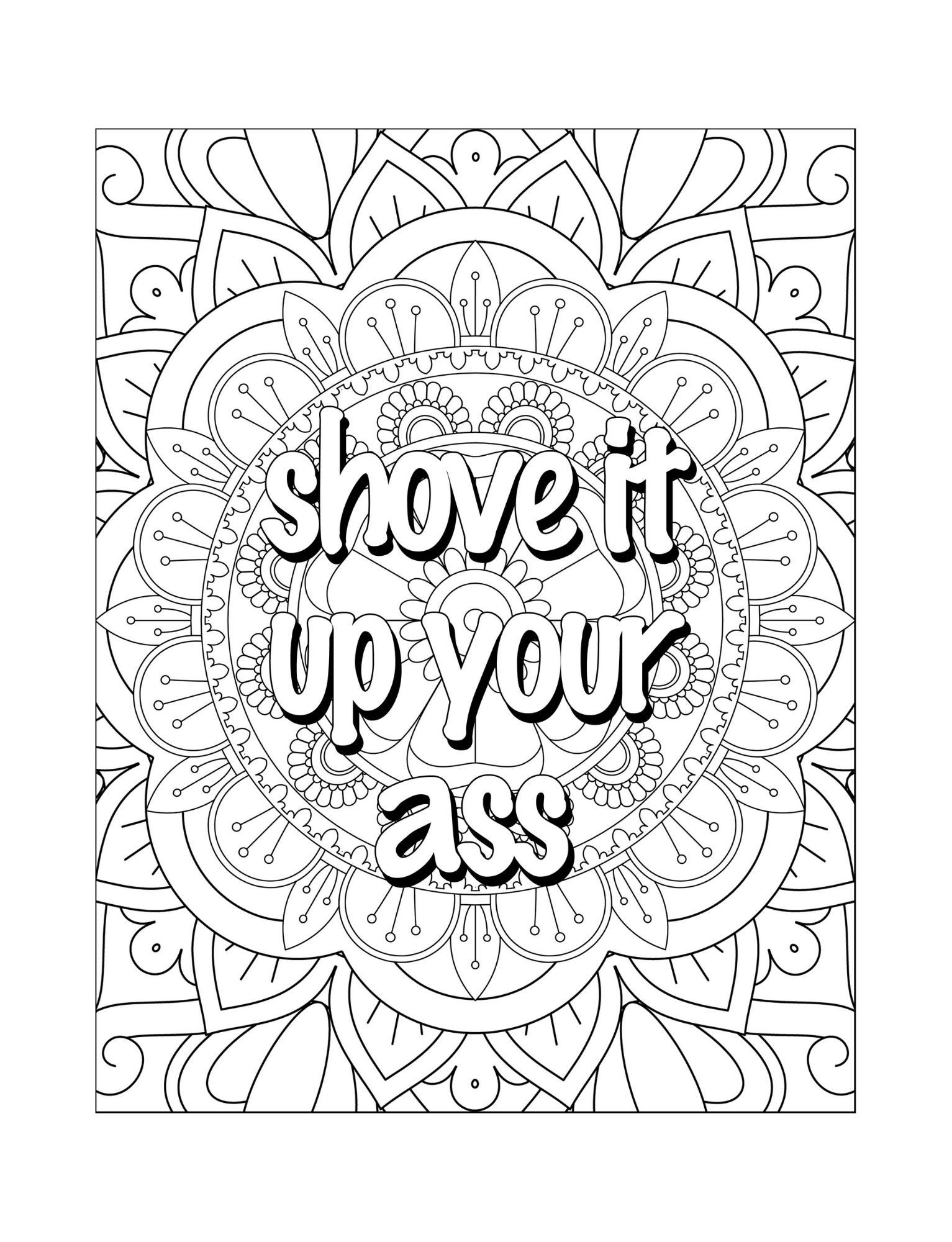 Mandala Swear Word Coloring Book for Adults Printable Coloring Pages ...