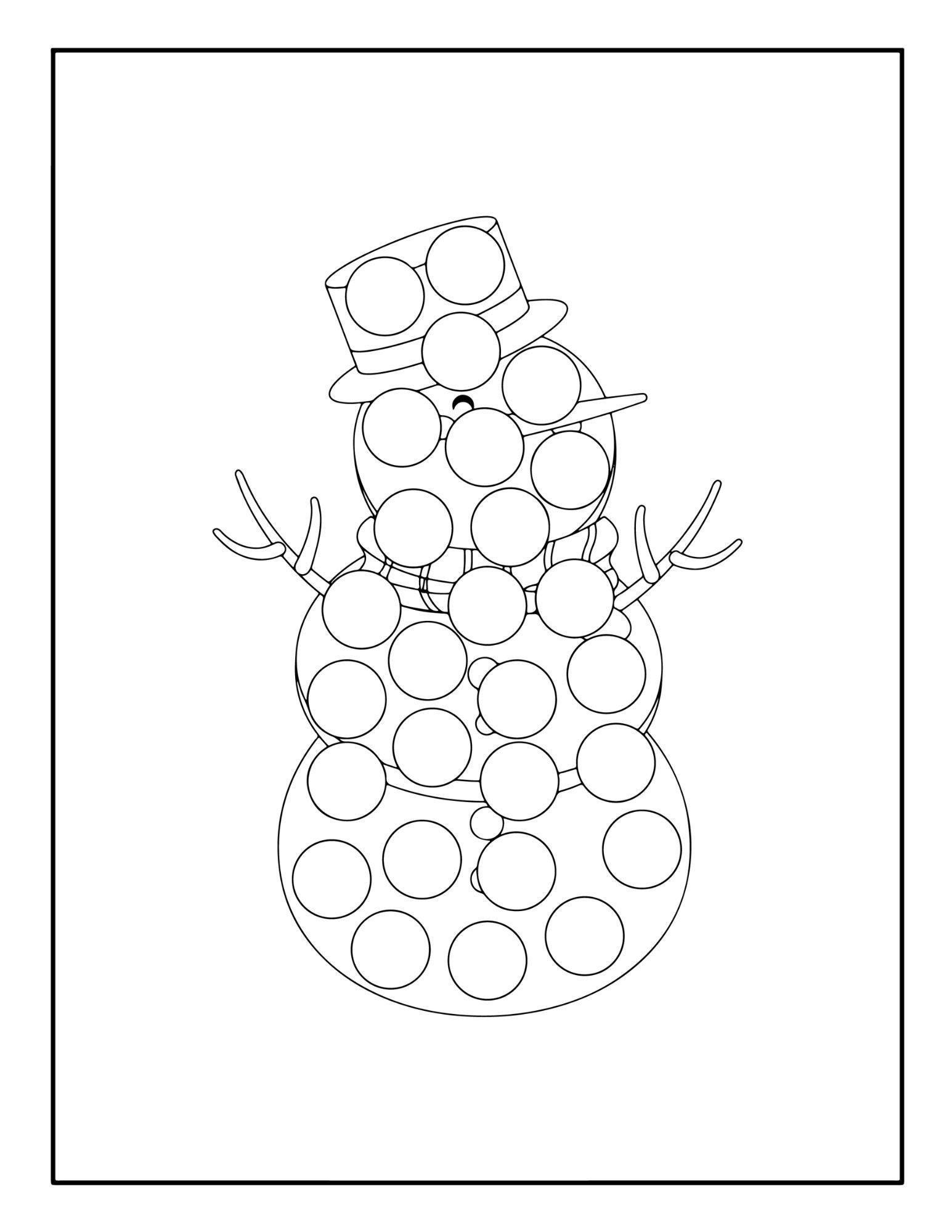Christmas Dot Marker Coloring Pages for Toddler and Kids Ages 2 Cute ...