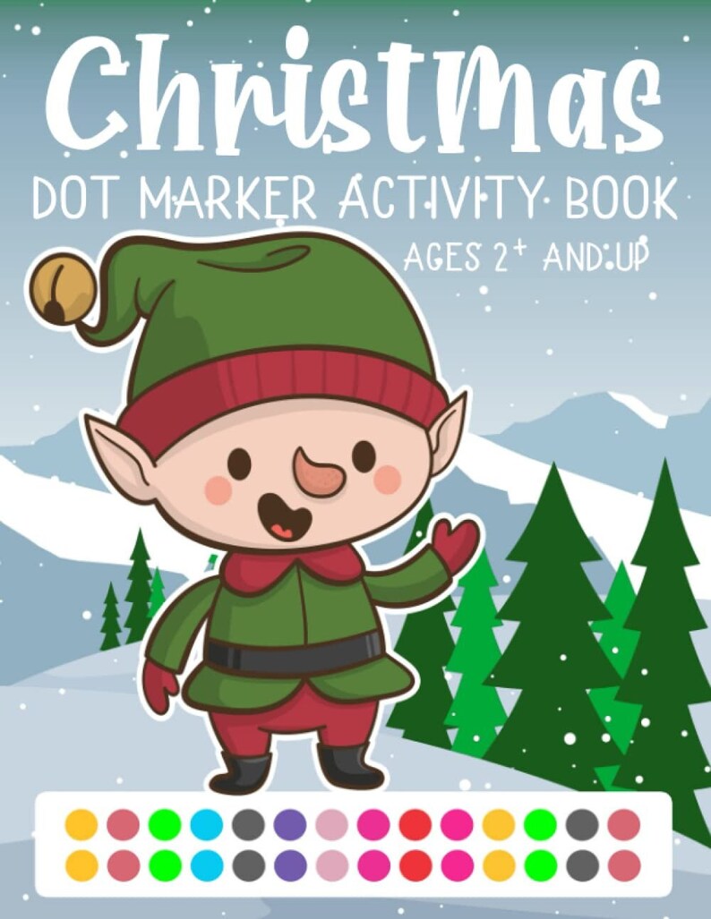 Christmas Dot Marker Coloring Pages for Toddler and Kids Ages Etsy