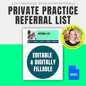 Planilha de Encaminhamento para Terapia | Lista de Encaminhamento para Consultórios Particulares | Documento Google Editável e PDF Preenchível | Organizador de Encaminhamento para Profissionais de Saúde Mental