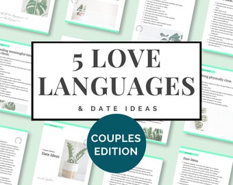 Couples: 5 Love Languages & Date Ideas | Marriage Counseling | Relationship Worksheets | Communication | Healthy Relationship | Premarital